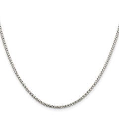 Sterling Silver Rhodium-plated 2mm Round Box ChainQHX040R