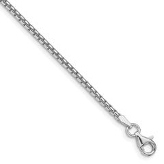 Sterling Silver Rhodium-plated 2mm Round Box ChainQHX040R