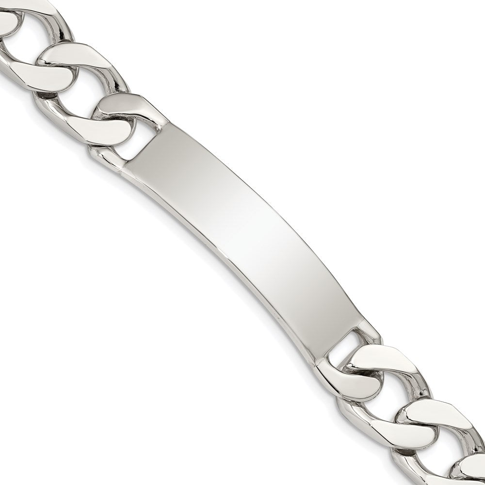 Sterling Silver 8.5inch Polished Engraveable Curb Link ID Bracelet QID137-7.5