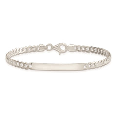 Sterling Silver Curb Link ID Bracelet QID195-7.5