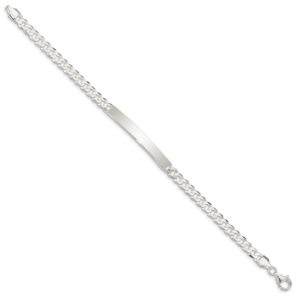 Sterling Silver Curb Link ID Bracelet QID196-7.5