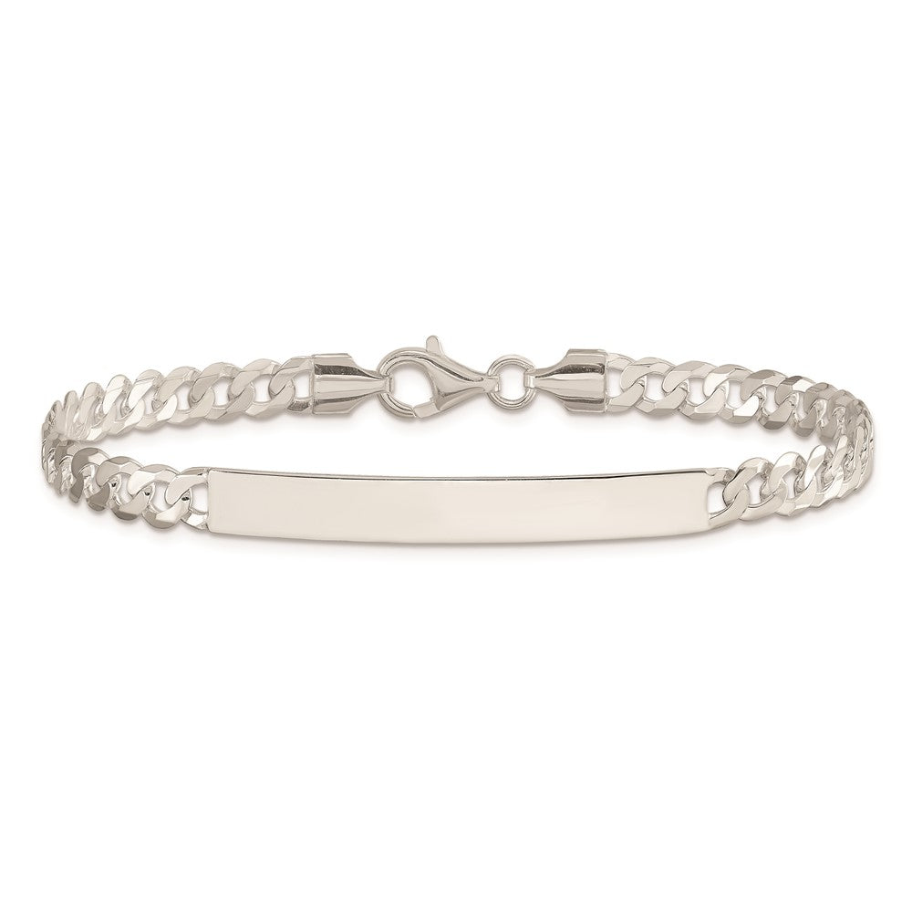 Sterling Silver Curb Link ID Bracelet QID196-7.5