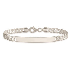 Sterling Silver Curb Link ID Bracelet QID196-7.5