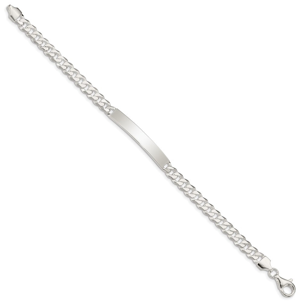 Sterling Silver Curb Link ID Bracelet QID197-7.5