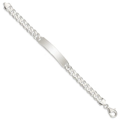 Sterling Silver Curb Link ID Bracelet QID199-7.5
