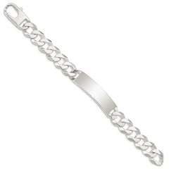 Sterling Silver Curb Link ID Bracelet QID202-7.5