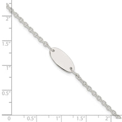 Sterling Silver Polished Childrens 6in ID Bracelet QID234-6