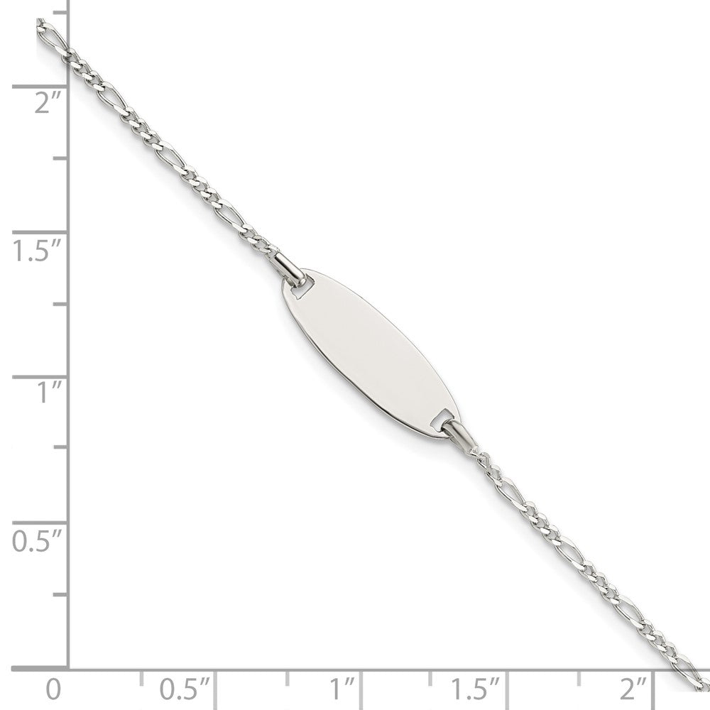 Sterling Silver Polished Childrens 6in ID Bracelet QID235-6