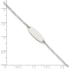 Sterling Silver Polished Childrens 6in ID Bracelet QID235-6