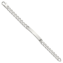 Sterling Silver 7in Curb ID Bracelet QID241-7