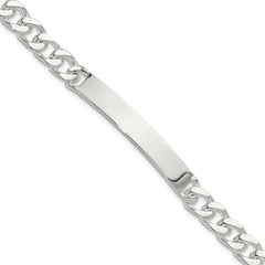 Sterling Silver 7in Curb ID Bracelet QID241-7