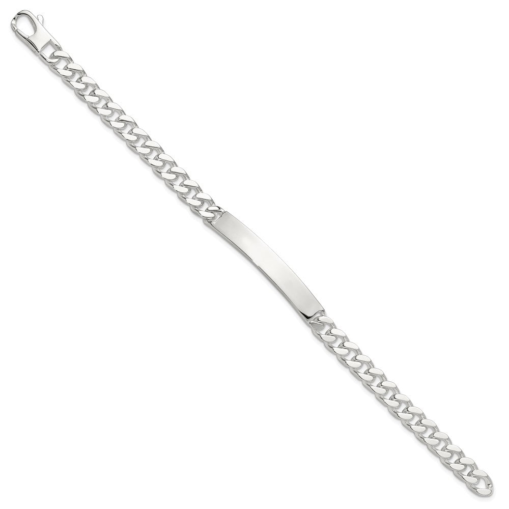 Sterling Silver 8in Curb ID Bracelet QID241-8
