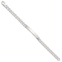 Sterling Silver 8in Curb ID Bracelet QID241-8