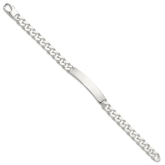 Sterling Silver 8in Curb ID Bracelet QID242-8