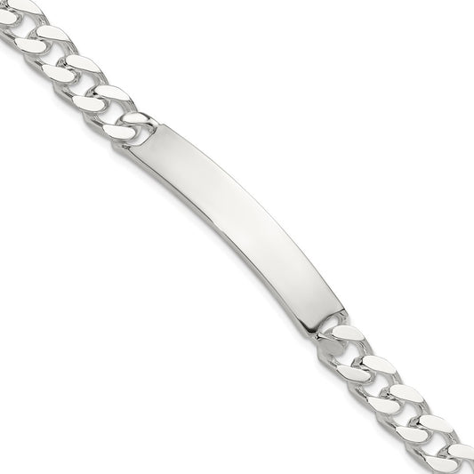 Sterling Silver 8in Curb ID Bracelet QID242-8