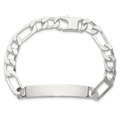 Sterling Silver 8in Figaro ID Bracelet QID244-8