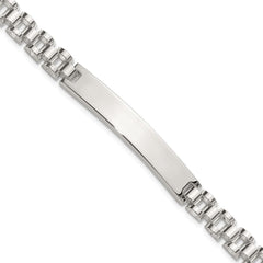Sterling Silver Polished 6.6mm Fancy Link 8 inch Mens ID Bracelet QID261-8