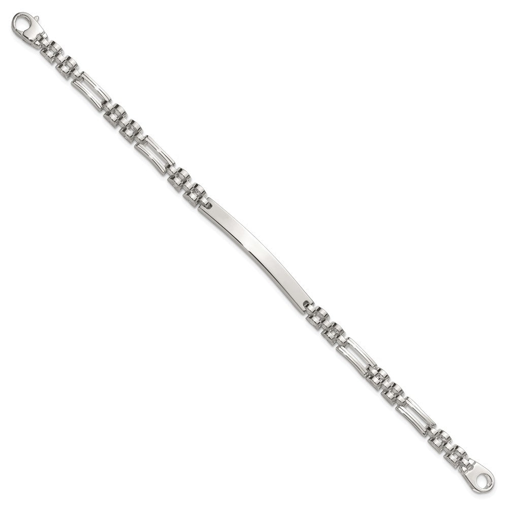 Sterling Silver Polished 4.7mm Fancy Link 7.5 inch ID Bracelet QID262-7.5