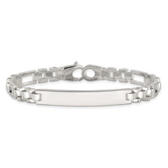 Sterling Silver Polished 6.5mm Fancy Link 7.75 inch ID Bracelet QID263-7.75