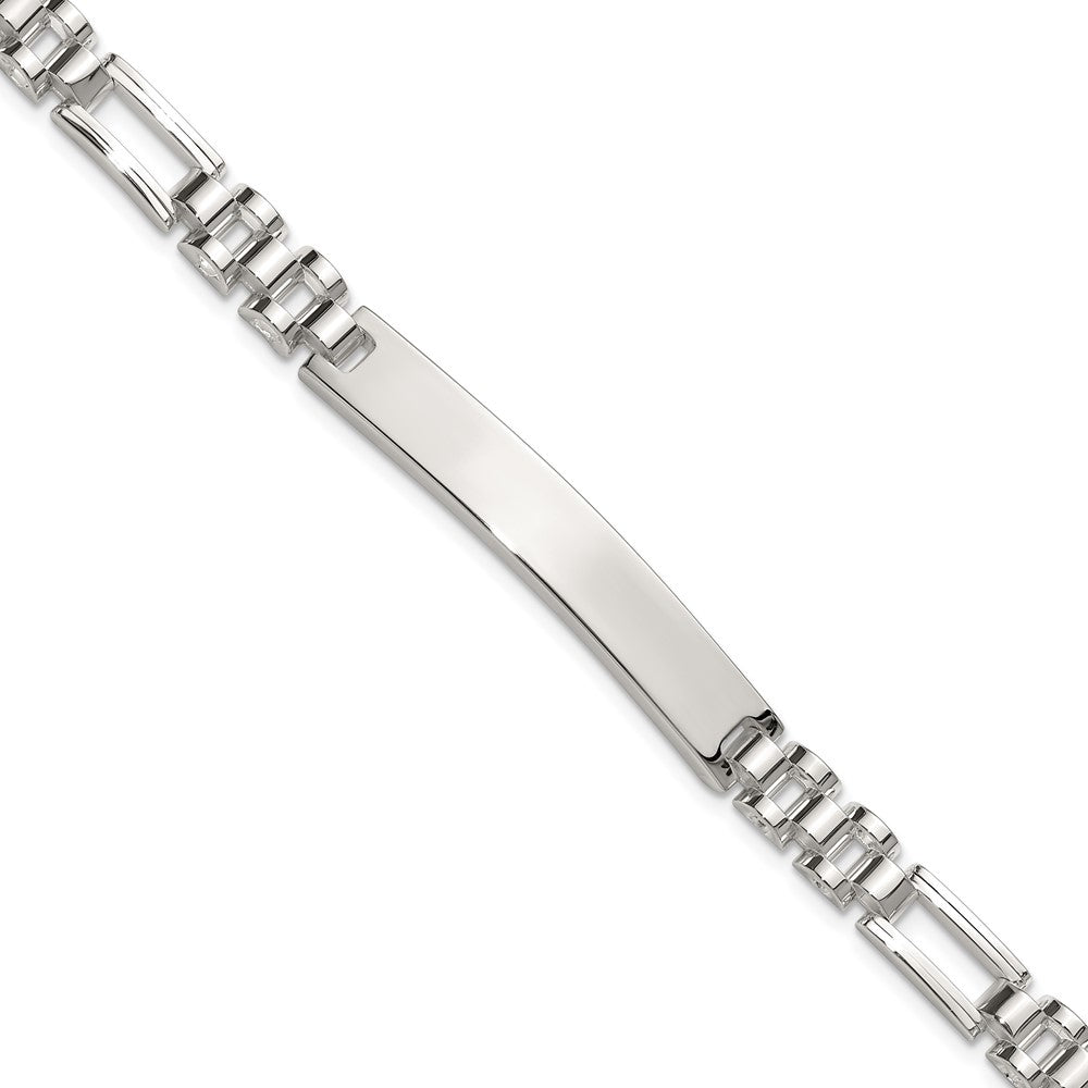 Sterling Silver Polished 6.5mm Fancy Link 7.75 inch ID Bracelet QID263-7.75