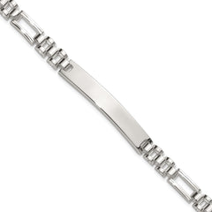 Sterling Silver Polished 6.5mm Fancy Link 7.75 inch ID Bracelet QID263-7.75