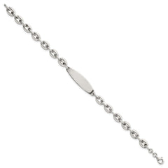 Sterling Silver Polished 6.25mm Mariner/Anchor Link 7.25 Inch ID Bracelet QID264-7.25