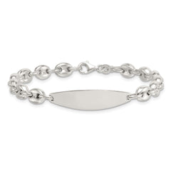 Sterling Silver Polished 6.25mm Mariner/Anchor Link 7.25 Inch ID Bracelet QID264-7.25
