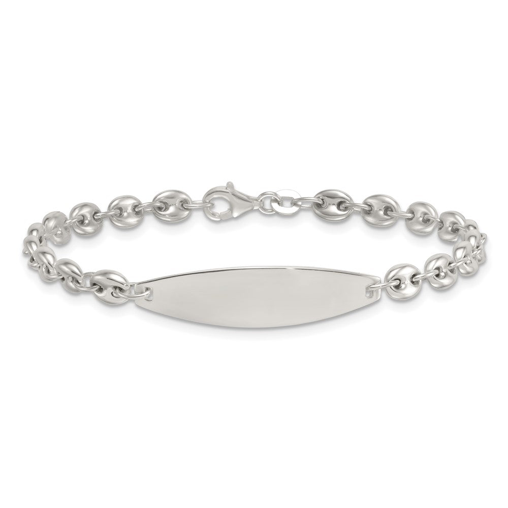 Sterling Silver Polished 5.0mm Mariner/Anchor Link 7.5 Inch ID Bracelet QID265-7.5