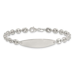 Sterling Silver Polished 5.0mm Mariner/Anchor Link 7.5 Inch ID Bracelet QID265-7.5