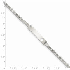 Sterling Silver Baby ID with Cut-out Heart Bracelet QID51