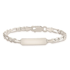 Sterling Silver Childrens ID Anchor 5in Plus 1in EXT Link Bracelet QID58-6