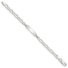 Sterling Silver 6inch Polished Engraveable Childrens ID Bracelet QID61-5.5