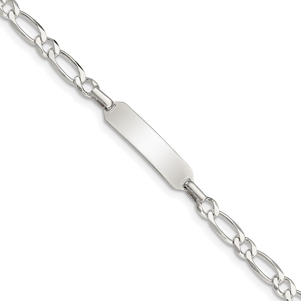 Sterling Silver Polished Engraveable Childrens ID Bracelet QID61-5.5