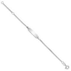Sterling Silver Childrens 5in Plus 1in EXT ID Curb Link Bracelet QID69-6