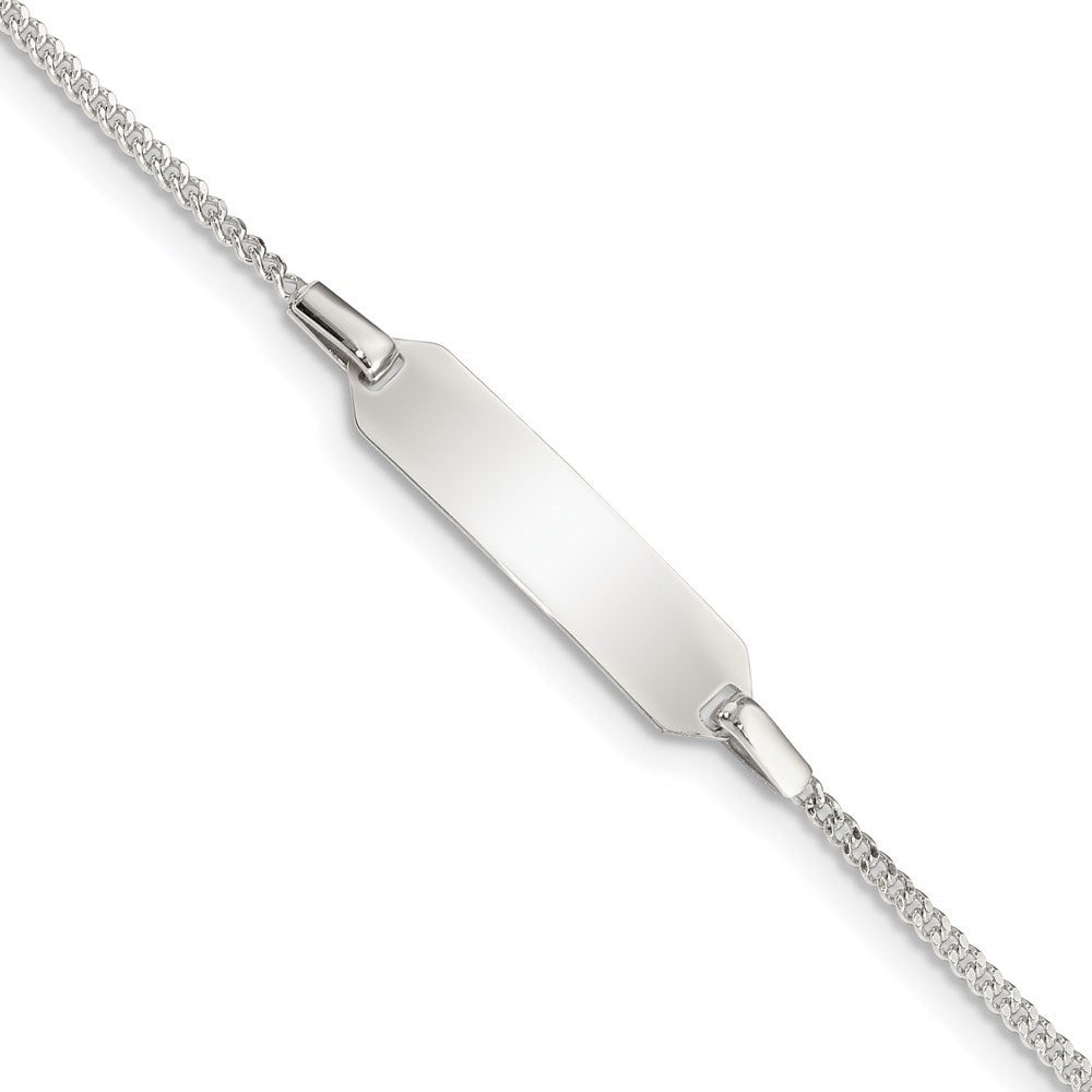 Sterling Silver Childrens 5in Plus 1in EXT ID Curb Link Bracelet QID69-6