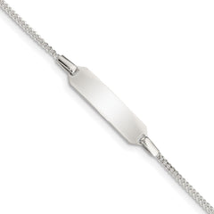 Sterling Silver Childrens 5in Plus 1in EXT ID Curb Link Bracelet QID69-6