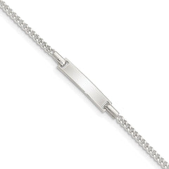 Sterling Silver Polished Childrens ID Curb Link 5in Plus 1in Ext. Bracelet QID70-6