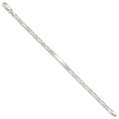 Sterling Silver 8inch Polished Engraveable Anchor Link ID Bracelet QID97-7