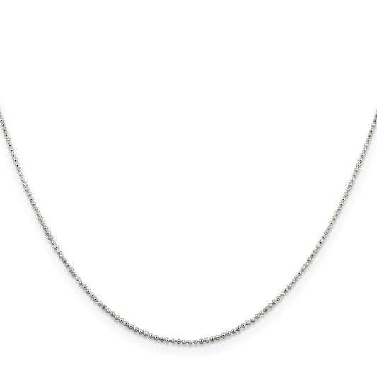 Sterling Silver 1mm Beaded ChainQK25