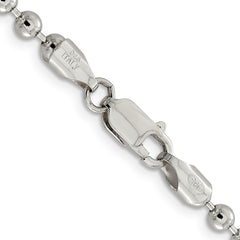 Sterling Silver 4mm Beaded ChainQK29
