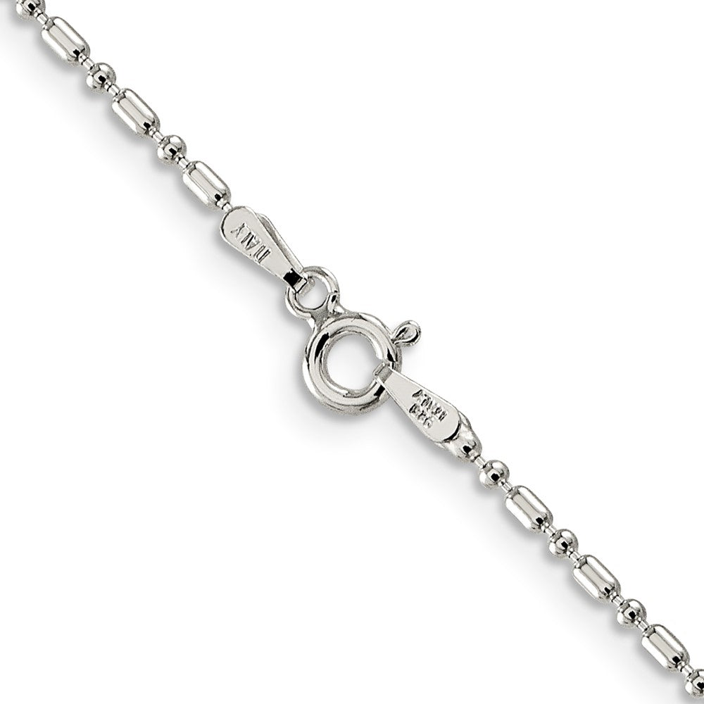 Sterling Silver 1.5mm Fancy Beaded ChainQK30