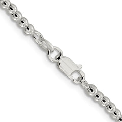Sterling Silver 3mm Beads on Box ChainQK32
