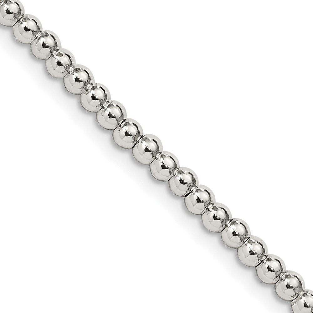 Sterling Silver 3mm Beads on Box ChainQK32