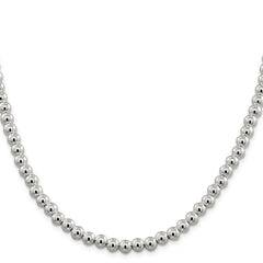 Sterling Silver 6.1mm Beads on Box ChainQK35