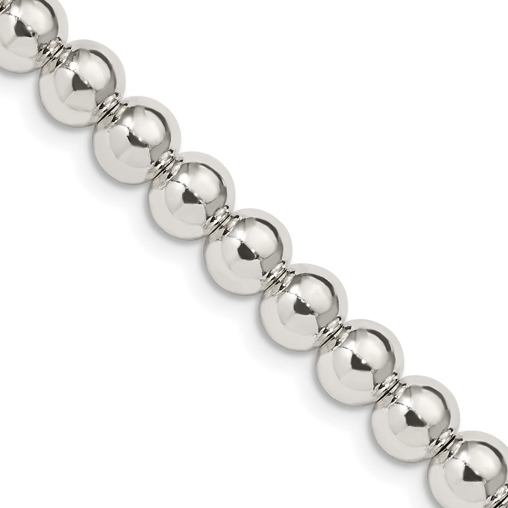 Sterling Silver 6.1mm Beads on Box ChainQK35