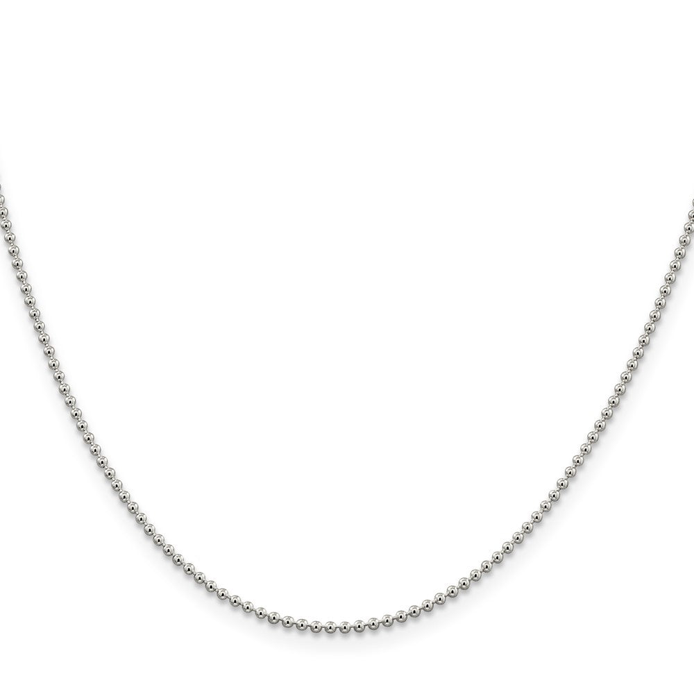Sterling Silver 1.5mm Beaded ChainQK81