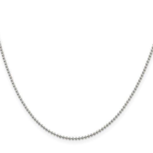 Sterling Silver 1.5mm Beaded ChainQK81