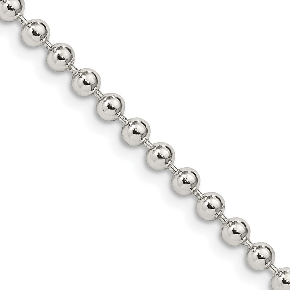 Sterling Silver 3mm Beaded ChainQK83
