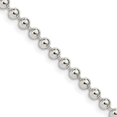 Sterling Silver 3mm Beaded ChainQK83