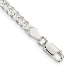 Sterling Silver 3.8mm Flat Curb Chain QLB100-8